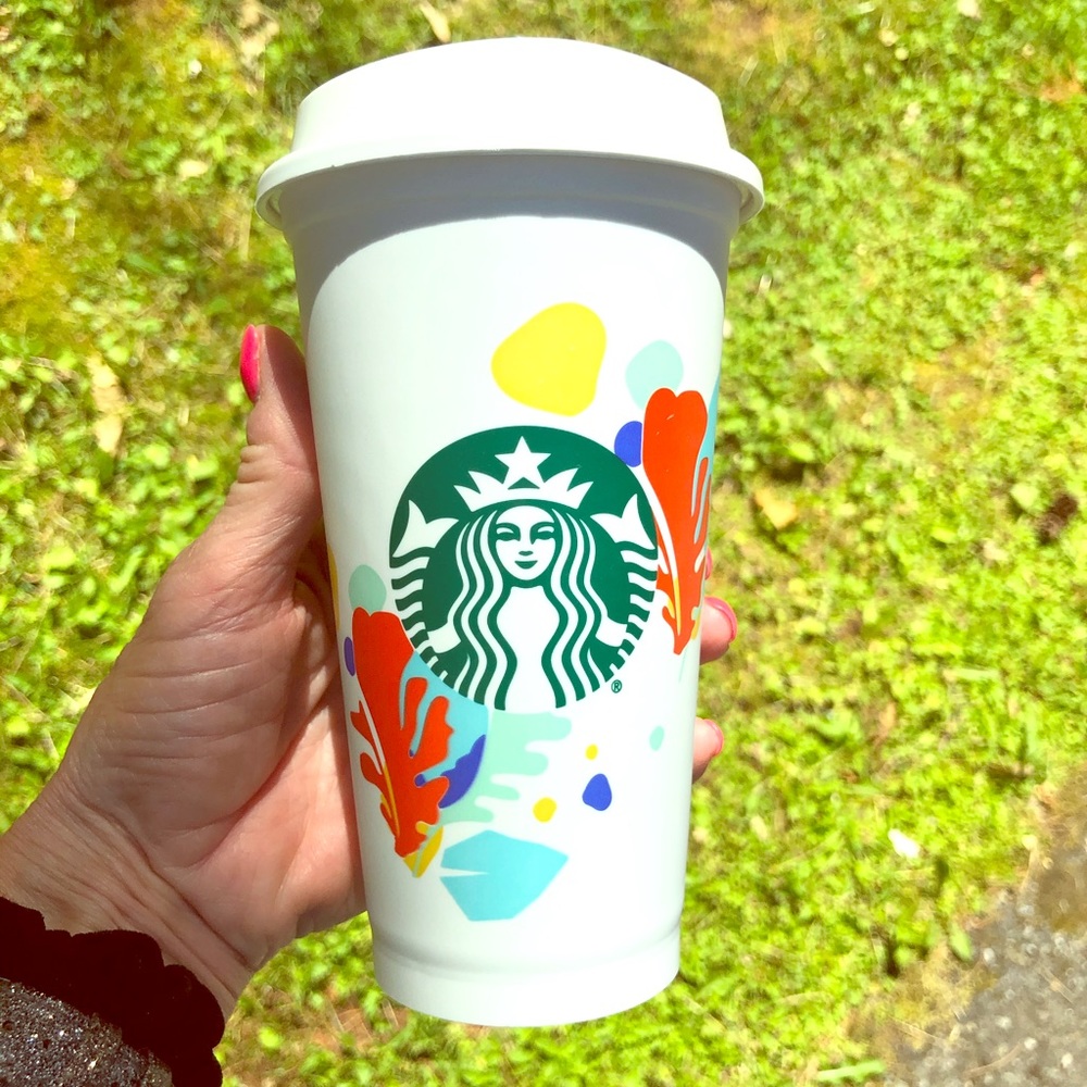 Brand New Starbucks Tropical 2020 reusable cup